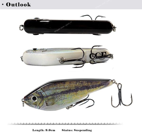 3.5inch 0.9oz hard jerkbait suspending swimbait no.4 treble hooks freshwater seawater with 3d eyes for shad troute pike fishingfishing lures
3.5inch 0.9oz hard jerkbait suspending swimbait no.4 treble hooks freshwater seawater with 3d eyes for shad troute pike fishingfishing lures
