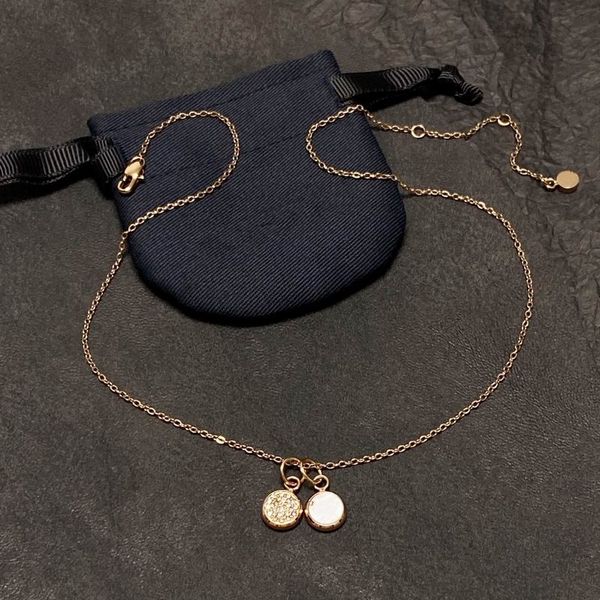 2023 lovely cute pendant necklaces thin gold stainless steel chain two round diamonds pendant women necklace with dust bag and box, Silver
2023 lovely cute pendant necklaces thin gold stainless steel chain two round diamonds pendant women necklace with dust bag and box, Silver