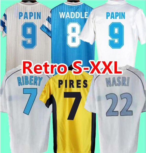 90 retro marseille om soccer jerseys 1990 91 1992 93 2005 06 1998 99 papin cantona waddle desailly boli ribery nasri ravanelli pires, White;black
90 retro marseille om soccer jerseys 1990 91 1992 93 2005 06 1998 99 papin cantona waddle desailly boli ribery nasri ravanelli pires, White;black