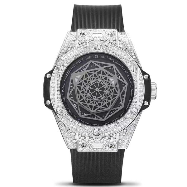 explosive diamond-encrusted fashion trend creative men's watch silicone luminous waterproof sports quartz watch, Slivery;brown
explosive diamond-encrusted fashion trend creative men's watch silicone luminous waterproof sports quartz watch, Slivery;brown
