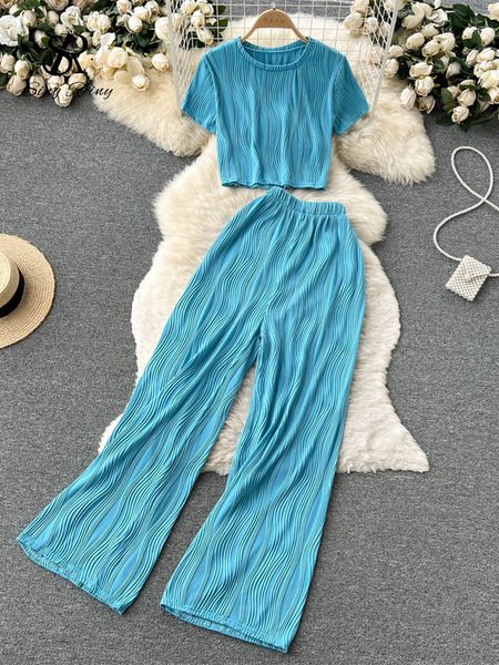 women's two piece pants singreiny summer casual pieces suits o neck loose short tshirtwide legs long pant sets female sportswear outfit, White 
women's two piece pants singreiny summer casual pieces suits o neck loose short tshirtwide legs long pant sets female sportswear outfit, White