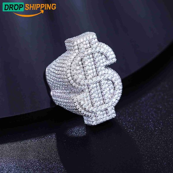 dropshipping hip hop jewelry white gold plated 925 sterling silver vvs moissanite diamond iced out usd dollar ring for men
dropshipping hip hop jewelry white gold plated 925 sterling silver vvs moissanite diamond iced out usd dollar ring for men