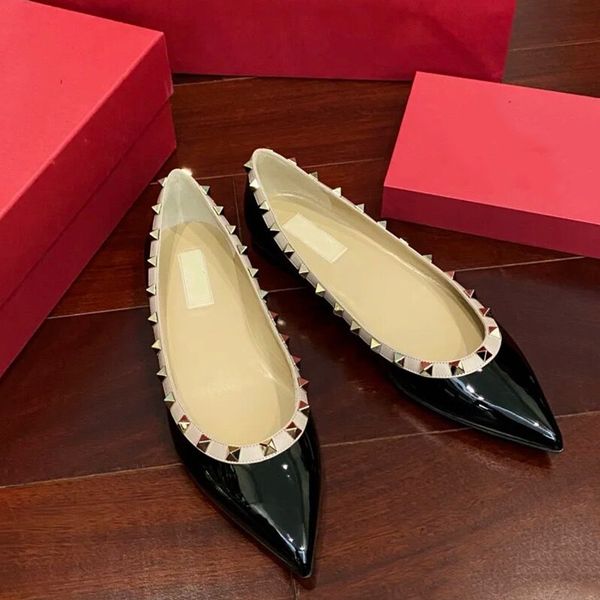 designer sandals luxury 100% real leather flat heels pointed shoes shallow women leather black patent leather shoes 35-44
designer sandals luxury 100% real leather flat heels pointed shoes shallow women leather black patent leather shoes 35-44