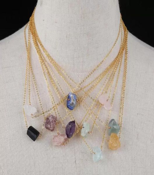 18k gold link natural stone irregular druzy pendant necklace pink crystal amthyst healing crystal chakra charms pendulum necklaces2956243, Silver
18k gold link natural stone irregular druzy pendant necklace pink crystal amthyst healing crystal chakra charms pendulum necklaces2956243, Silver