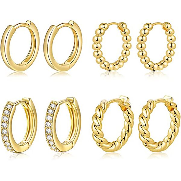 exquisite zircon 18k gold hypoallergenic earrings small round balls minimal earrings fried dough twists ring earrings small lightweight gift, Golden;silver
exquisite zircon 18k gold hypoallergenic earrings small round balls minimal earrings fried dough twists ring earrings small lightweight gift, Golden;silver