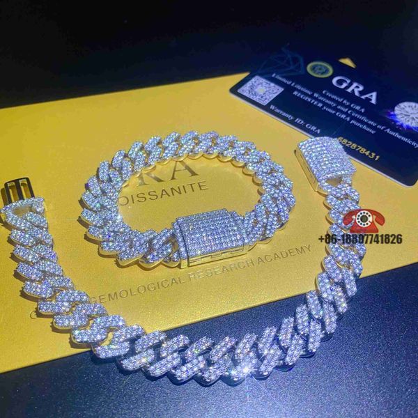 pass diamond tester hip mens fashion fine jewelry 12mm 2rows diamond 925 sterling silver vvs moissanite bracelet
pass diamond tester hip mens fashion fine jewelry 12mm 2rows diamond 925 sterling silver vvs moissanite bracelet