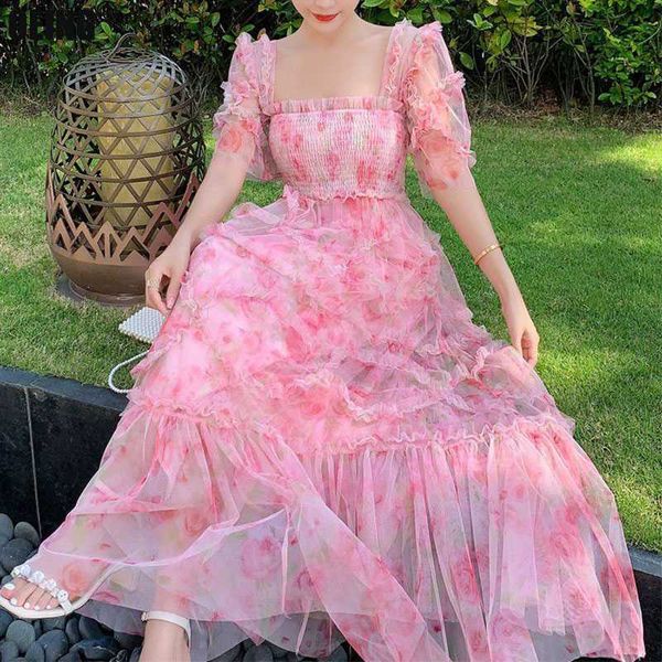 party dresses 2023 new french floral pink square collar slim fairy dress aestethic summer party beach dress elegant long dresses woman cloth, White;black
party dresses 2023 new french floral pink square collar slim fairy dress aestethic summer party beach dress elegant long dresses woman cloth, White;black