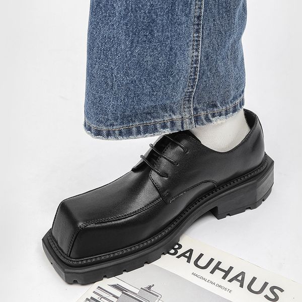 vintage men genuine leather oxfords male platform derby shoes design platform casual shoes fashion formal dress shoes, Black
vintage men genuine leather oxfords male platform derby shoes design platform casual shoes fashion formal dress shoes, Black