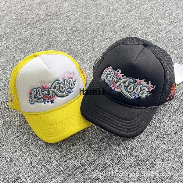 la ropa yellow trucker cap mesh baseball cap men's and women's same american truck hat sun visor, Blue;gray
la ropa yellow trucker cap mesh baseball cap men's and women's same american truck hat sun visor, Blue;gray