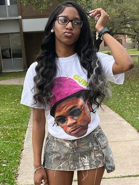 women's t shirt sifreyr o leher lengan pendek longgar t shirt wanita fashion pakaian y2k streetwear musim panas seksi cetak atasan kasu, White
women's t shirt sifreyr o leher lengan pendek longgar t shirt wanita fashion pakaian y2k streetwear musim panas seksi cetak atasan kasu, White