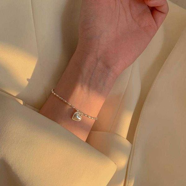 love pendant bracelet heart creative special interest design simple cold style for women, Golden;silver
love pendant bracelet heart creative special interest design simple cold style for women, Golden;silver