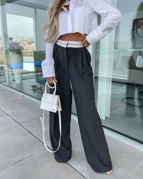 women's pants s yenkye 2023 celana lurus patchwork saku samping fashion wanita panjang kasual fly ritsleting pinggang tinggi mujer 2305, Black;white
women's pants s yenkye 2023 celana lurus patchwork saku samping fashion wanita panjang kasual fly ritsleting pinggang tinggi mujer 2305, Black;white