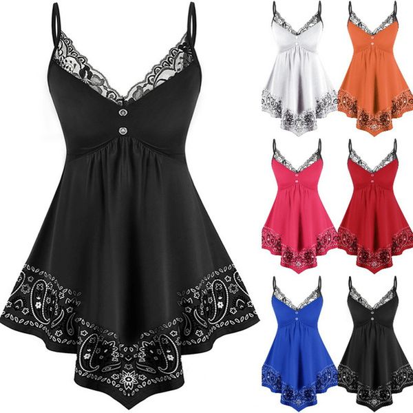 women's tanks camis sleeveless women lace insert tank printed blouse summer casual camisole blouse vest 230510, White
women's tanks camis sleeveless women lace insert tank printed blouse summer casual camisole blouse vest 230510, White
