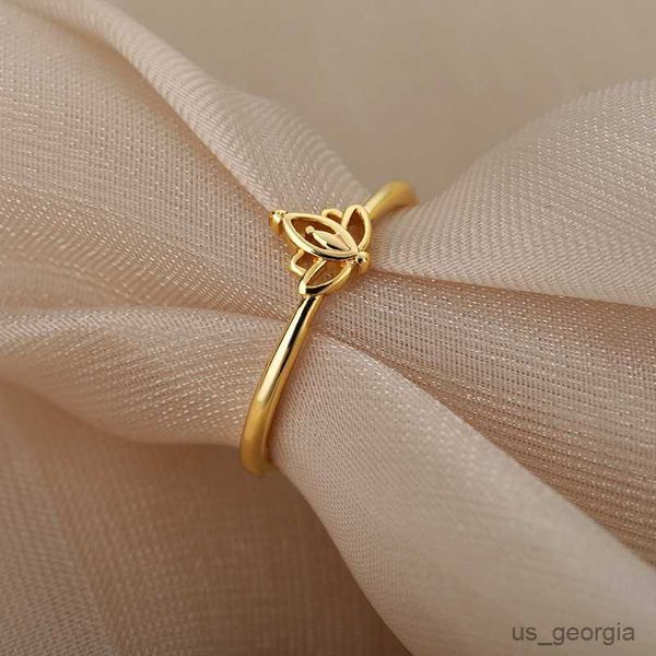 band rings trend vintage lotus rings for women stainless steel flower ring elegant engagement wedding ring femme jewelry, Silver
band rings trend vintage lotus rings for women stainless steel flower ring elegant engagement wedding ring femme jewelry, Silver