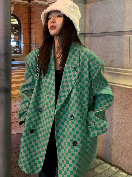 pants harajuku green plaid suit jacket women's spring and autumn 2022 new korean style temperament fashion highend loose casual suit, White
pants harajuku green plaid suit jacket women's spring and autumn 2022 new korean style temperament fashion highend loose casual suit, White