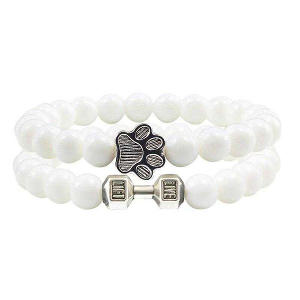 ornament round chain white porcelain stone bracelet electroplated alloy cats paw barbell jewellery, Black
ornament round chain white porcelain stone bracelet electroplated alloy cats paw barbell jewellery, Black