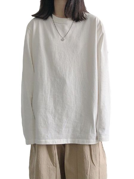 women's tshirt women long sleeve tshirt oversized casual basic solid female oneck loose tee fashion tshirts sxxl 230510, White
women's tshirt women long sleeve tshirt oversized casual basic solid female oneck loose tee fashion tshirts sxxl 230510, White