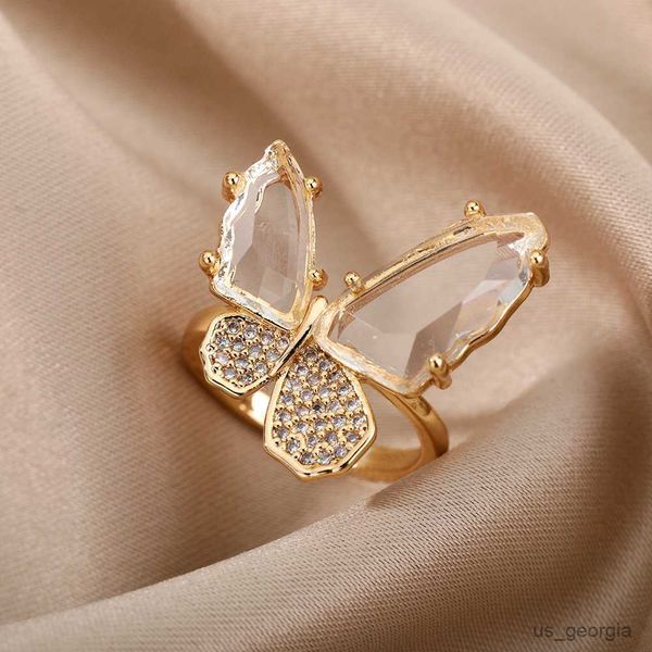 band rings butterfly rings for women colorful transparent crystal ring cute animal exaggerate accessories party jewelry gift femme, Silver
band rings butterfly rings for women colorful transparent crystal ring cute animal exaggerate accessories party jewelry gift femme, Silver