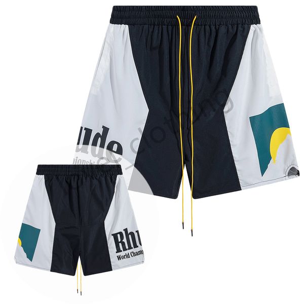 men's shorts designers mens rhude knee summer loose fitness sports beach streetwears fashion pants contrast color stitching luxury clot, White;black
men's shorts designers mens rhude knee summer loose fitness sports beach streetwears fashion pants contrast color stitching luxury clot, White;black