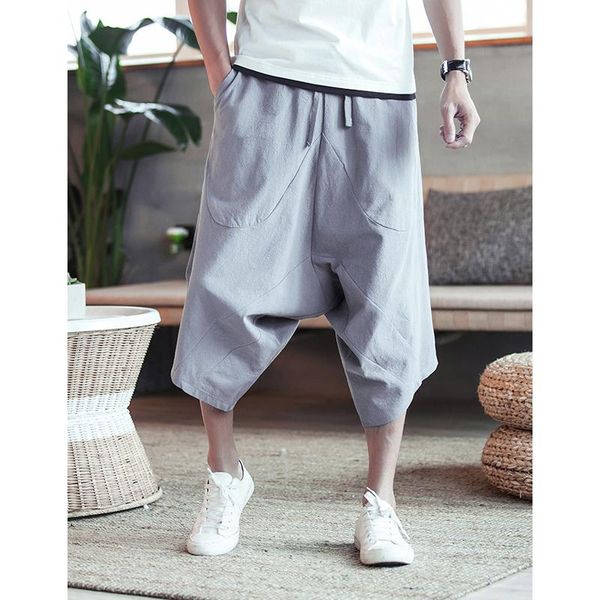pants sinicism 5xl men's wild crotch harem pants summer baggy pure cotton trousers male wildleg loose pants drawstring, Black
pants sinicism 5xl men's wild crotch harem pants summer baggy pure cotton trousers male wildleg loose pants drawstring, Black