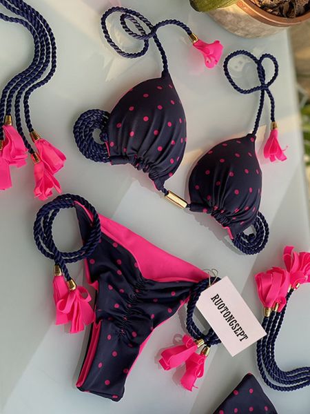 women's swimwear halter swimsuit push up brazilian bikini tropical plant print string mini women thong micro 230509, White;black
women's swimwear halter swimsuit push up brazilian bikini tropical plant print string mini women thong micro 230509, White;black