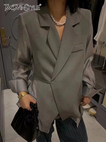 pants twotwinstyle spring fashion solid blazer for women notched collar long sleeve lace up loose blazers female 2022 clothing style, White
pants twotwinstyle spring fashion solid blazer for women notched collar long sleeve lace up loose blazers female 2022 clothing style, White