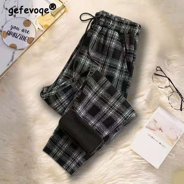 women's pants capris autumn winter loose casual vintage plaid print straight pants women fashion trend all-match bloomers ladies ity tr, Black;white
women's pants capris autumn winter loose casual vintage plaid print straight pants women fashion trend all-match bloomers ladies ity tr, Black;white