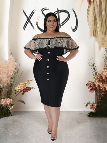 plus size dresses size women ladies party elegant lace off shoulder summer tight evening dress wholesale drop 230510, Black
plus size dresses size women ladies party elegant lace off shoulder summer tight evening dress wholesale drop 230510, Black