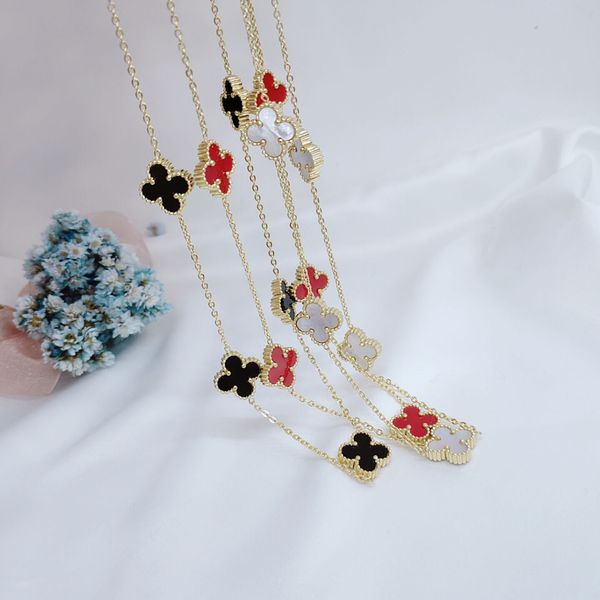 fashion chain bracelets 4four leaf clover designer jewelry sets 18k gold bracelet necklace women wedding lovers gift x129, Silver
fashion chain bracelets 4four leaf clover designer jewelry sets 18k gold bracelet necklace women wedding lovers gift x129, Silver