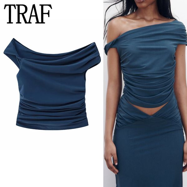 women's tanks camis traf asymmetric crop women ruched off the shoulder female sleeveless s woman fashion streetwear summer s 230510, White
women's tanks camis traf asymmetric crop women ruched off the shoulder female sleeveless s woman fashion streetwear summer s 230510, White