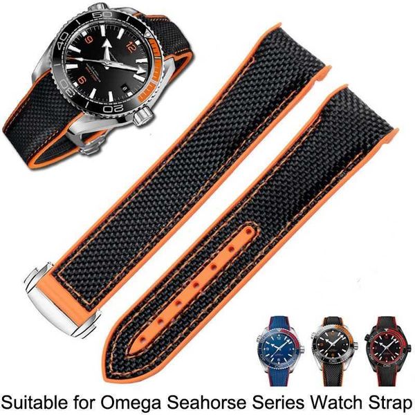 watch bracelet for omega 300 seamaster 600 planet ocean folding buckle silicone nylon strap watch accessories watch band, Black;brown
watch bracelet for omega 300 seamaster 600 planet ocean folding buckle silicone nylon strap watch accessories watch band, Black;brown