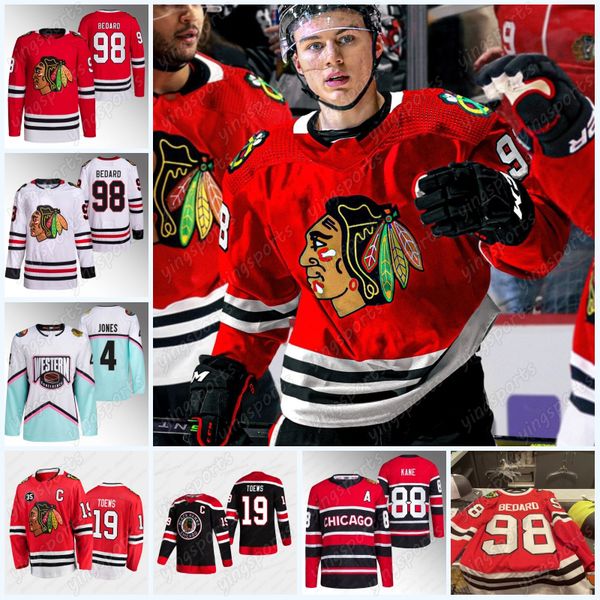 #98 connor bedard hockey jersey 19 jonathan toews chicago 88 patrick kane chris chelios jeremy roenick bobby hull chris chelios esposito wag, Black;red
#98 connor bedard hockey jersey 19 jonathan toews chicago 88 patrick kane chris chelios jeremy roenick bobby hull chris chelios esposito wag, Black;red