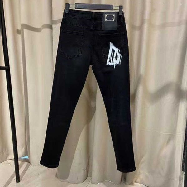 mens jeans designer pants medium wash denim trousers fashion letter slacks men women slim stretch jean pants, Blue
mens jeans designer pants medium wash denim trousers fashion letter slacks men women slim stretch jean pants, Blue