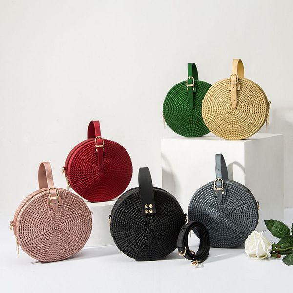 wholesale china pu leather strap round bohemia beach bali rattan bags woven round bag
wholesale china pu leather strap round bohemia beach bali rattan bags woven round bag