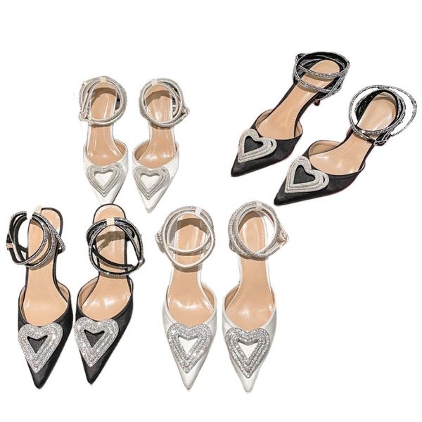 sandals diamond women's high heels pointed toe party shoes shining designer shoes heart shaped diamond stiletto heel shoes straps buckl, Black
sandals diamond women's high heels pointed toe party shoes shining designer shoes heart shaped diamond stiletto heel shoes straps buckl, Black