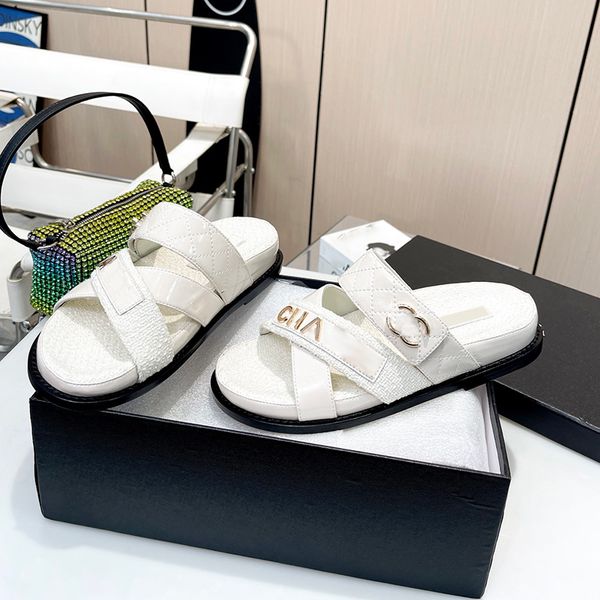 designer womens sandals flat slippers leather cross upper hardware metal letter casual shoes outdoor beach shoes light walking shoes flip fl, Black
designer womens sandals flat slippers leather cross upper hardware metal letter casual shoes outdoor beach shoes light walking shoes flip fl, Black