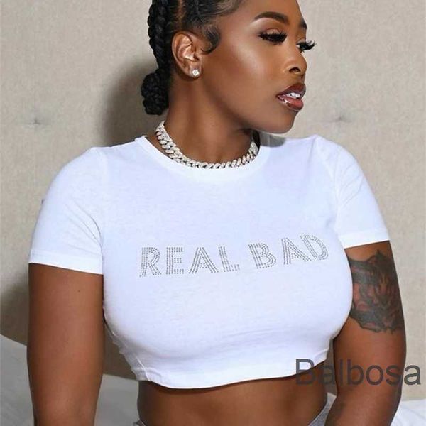 womens clothing designer t shirt summer new pullover round neck letter navel exposed short sleeve blouses 3 colours, White
womens clothing designer t shirt summer new pullover round neck letter navel exposed short sleeve blouses 3 colours, White