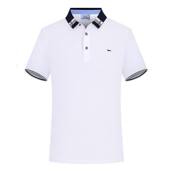 men's polos summer polo shirt men casual slim fit cotton breathable solid short sleeve embroidery harmont blaine 230510, White;black
men's polos summer polo shirt men casual slim fit cotton breathable solid short sleeve embroidery harmont blaine 230510, White;black