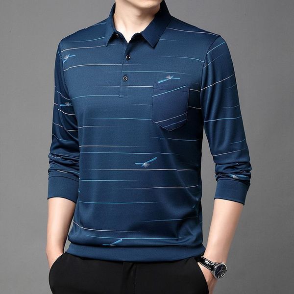 men's polos spring summer tshirts for men long sleeve tees turn-down collar polo solid striped button pockets fashion european clothing, White;black
men's polos spring summer tshirts for men long sleeve tees turn-down collar polo solid striped button pockets fashion european clothing, White;black