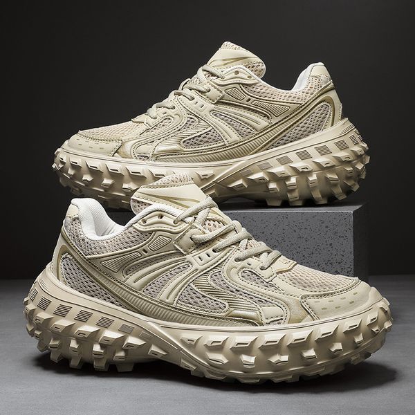 men casual shoes lace up sport shoes breathable platform wedges sneakers male trainers design chunky sneakers, Black
men casual shoes lace up sport shoes breathable platform wedges sneakers male trainers design chunky sneakers, Black