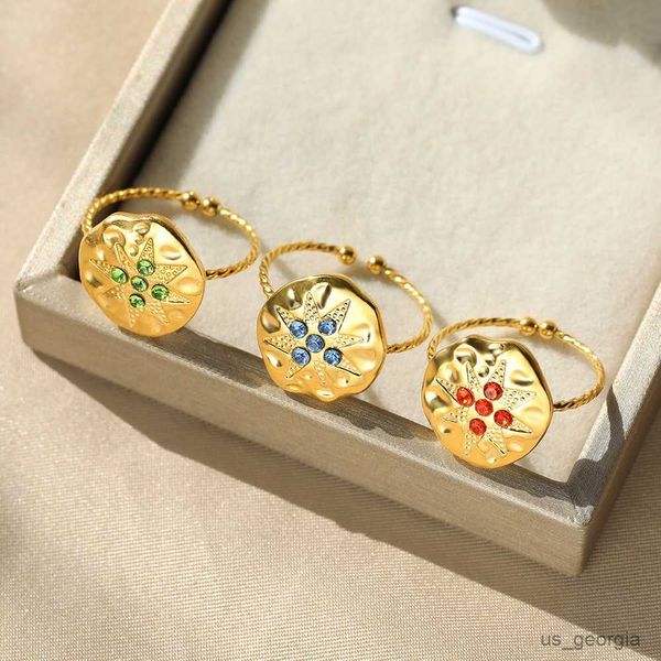 band rings colorful crystal stone ring for women vintage open adjustable stainless steel rings summer party jewelry gift, Silver
band rings colorful crystal stone ring for women vintage open adjustable stainless steel rings summer party jewelry gift, Silver