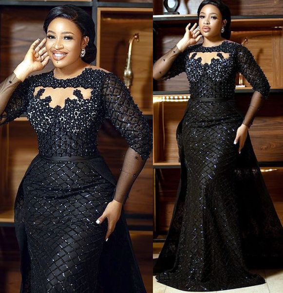2023 may aso ebi black mermaid prom dress pearls sequined lace evening formal party second reception birthday engagement gowns dress robe de
2023 may aso ebi black mermaid prom dress pearls sequined lace evening formal party second reception birthday engagement gowns dress robe de