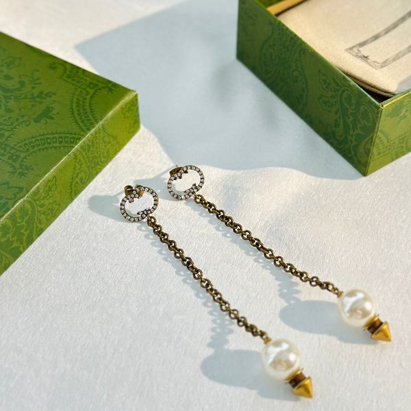 fashion g pearl earrings designer earring dangle & chandelier women wedding party designer jewelry with box, Silver
fashion g pearl earrings designer earring dangle & chandelier women wedding party designer jewelry with box, Silver
