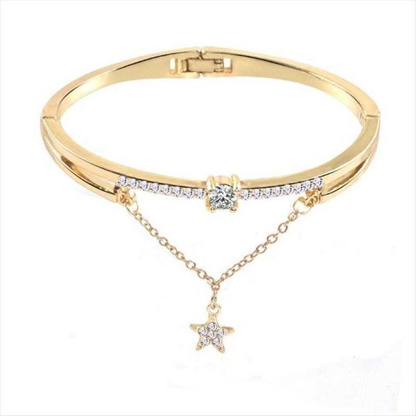 longrui ornament tiktok five pointed star diamond bracelet fashion crystal, Golden;silver
longrui ornament tiktok five pointed star diamond bracelet fashion crystal, Golden;silver