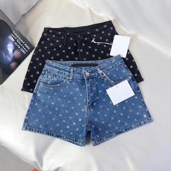 spring and summer straight denim shorts for women heavy industry diamond crystal letter retro versatile high waist shorts, White;black
spring and summer straight denim shorts for women heavy industry diamond crystal letter retro versatile high waist shorts, White;black