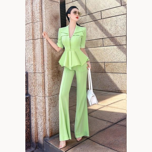 women's two piece pants summer women's zipper blouse coat trousers female fashion lapel collar blouse sets lady two pieces high wa, White
women's two piece pants summer women's zipper blouse coat trousers female fashion lapel collar blouse sets lady two pieces high wa, White