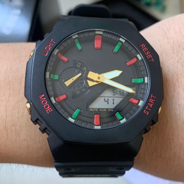 2023 new 2100 dual display dial men's sports watch multifunctional waterproof military quartz watch automatic led light boy gift shockp, Slivery;brown
2023 new 2100 dual display dial men's sports watch multifunctional waterproof military quartz watch automatic led light boy gift shockp, Slivery;brown