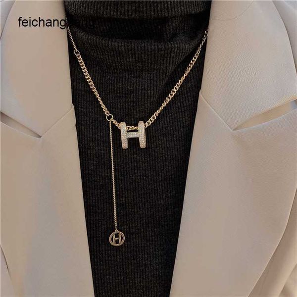 casual h ermes designer necklace light luxury fashion personality h letter designed by female minors high grade versatile zirconium sweater, Black
casual h ermes designer necklace light luxury fashion personality h letter designed by female minors high grade versatile zirconium sweater, Black