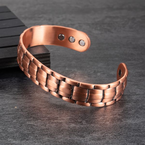 charm bracelets pure copper magnetic male arthritis 15mm wide therapy benefits vintage health energy for men 230511, Golden;silver
charm bracelets pure copper magnetic male arthritis 15mm wide therapy benefits vintage health energy for men 230511, Golden;silver