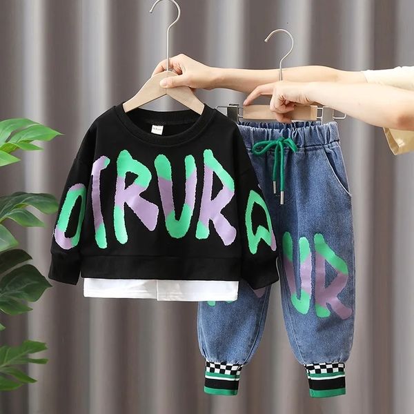 setssuits children's clothing boys autumn long sleeve sweater pants baby clothes two pieces 2 4 6 8y 230510
setssuits children's clothing boys autumn long sleeve sweater pants baby clothes two pieces 2 4 6 8y 230510